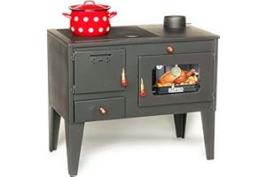 DANDIBO Stufa con forno e piano cottura 93894, 7,5 kW, camino da giardino, cucina, per esterni, legno