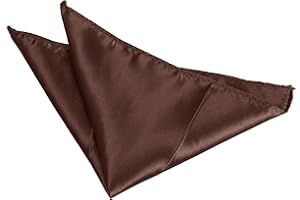 THE TIE COMPANY Satin Solid Colour Plain Polyester Pocket Square/Hanky/Handkerchief