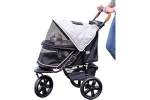 Pet Gear AT3 No-Zip Pet Stroller, Summit Grey