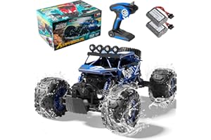 BananMelonBM 1:10 Scale RC Cars Amphibious, 30+ KM/H High Speed RC Monster Truck, 4WD Waterproof Off-Road Truck, 2 Batteries 80Mins Play, Independent Suspension, Toy Gift for Kids Boys Girls Adults