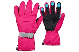 CityComfort Guanti da Sci Donna - Guanti Invernali con Touch Screen Guanti Termici Impermeabili Imbottiti per Neve Snowboard Freddo