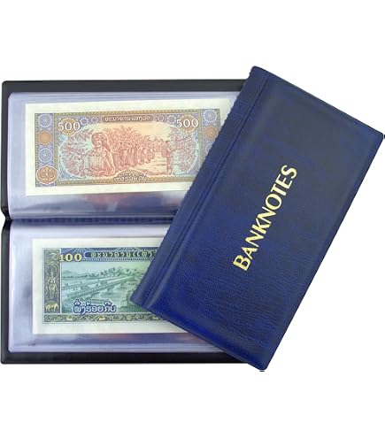 Album Collection Billets De Banque 90 Places - Sans Acide - Porte-billets Monde En PU - Format 32x26.5cm