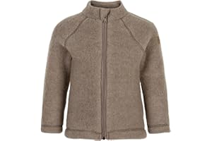 Mikk-line Walkjacke | OEKO-TEX Standard 100 | Babyjacke mit Reißverschluss für baby und kinder | 95% Wolle - 100% mulesingfrei Merinowolle | Für Mädchen und Jungen | Umkehrbare Bündchen