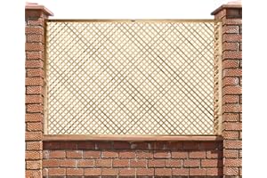 PREMIER GARDEN SUPPLIES Elite Diamond Trellis in 2 Sizes & 2 Styles Garden Lattice Urban Trellis Contemporary Garden Fence (183cm Wide x 120cm Tall, 20mm Privacy Hole Size)