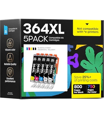 Smart Ink Compatible Ink Cartridge Replacement For HP 364 XL 364XL 10 Multipack (2PBK,2BK & 2C/M/Y High Yield) For HP Photosmart 5520 5510 6520 7510 7520 6510 C6380 DeskJet 3520 3070A OfficeJet 4620 - View #12