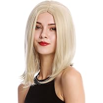 WIG ME UP Damenperücke Longbob – Heller Blond Mix (24B/613B), Schulterlang, Mit Kopfhautimitat