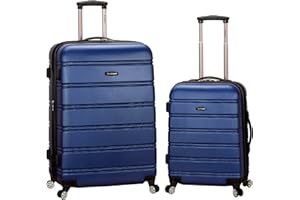 Rockland Melbourne Hardside - Maleta con Ruedas giratorias expandibles, Azul, 2-Piece Set (20/28), Melbourne Hardside - Maleta de Ruedas giratorias expandible
