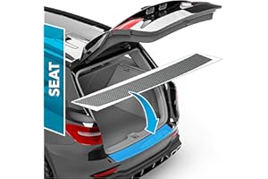 uProtect Film de Protection Seuil de Coffre Voiture Ensemble Complet pour Seat Alhambra 2 (II) 710/711 I 2010-2022 Pare Choc Arriere - Film Carbone Autocollant