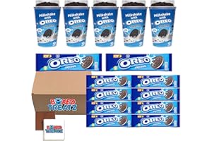 Oreo Milkshake, (5 x 200ml) + Oreo Original Sandwich Biscuit Snack Pack, (10 x 66g) Boxed Treatz