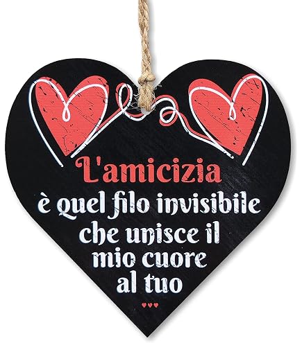 Targa In Legno Con Scritta I Woof You E Fiocco Per Porta Di San Valentino 29,6x30 Cm - 2