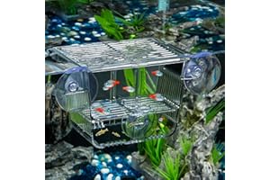 Pawfly Caja de Cría para Pecera - Incubadora de Acrílico con 6 Ventosas para Peces Bebés, Camarones y Betta - Aislamiento