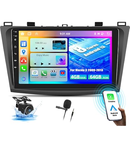 SXAUTO Android 14 Autoradio Für Mazda CX-7 (2008-2015) – 9 Zoll, 6GB RAM, 128GB ROM, CarPlay & Android Auto