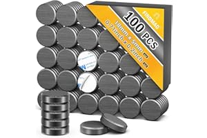FINDMAG 100 Stück Magnete Stark, Kühlschrankmagnete, Starke Magnete zum Basteln, Magnet Klein, Magnet mit selbstklebender Rückseite, Keramikmagnete, Magnets für Magnettafel Kunst Werkzeuge DIY -18 mm x 5 mm
