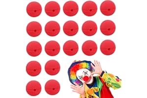 KHDULQ 20 Piezas Roja Nariz Payaso, 5 CM Esponja Nariz de Payaso, Suministros de Circo Clown Nose, Rojo Nariz de Esponja Payaso, para Mascarada, Circo, Fiesta Navidad Halloween