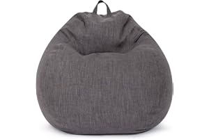 Green Bean© Puf XXL para Interior con 300 litros de Relleno de Perlas EPS ? Silla Puff - Acogedor - Tela de Lino Suave y Lavable - Cojín Puff Pera Bean Bag Mueble moldeable