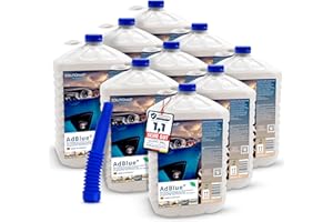 ‎SOLUTIONAR 45 L AdBlue® Harnstofflösung 32,5% für alle Fahrzeuge in praktische 5 L PET Kanister [9er SET ZUM SPARPREIS] einfaches Auffüllen effektives umweltschonendes Diesel Additiv)
