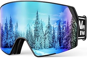YOZISS OTG Skibrille für Brillenträger,Magnetische Snowboardbrille Anti-Beschlag & 100% UV-Schutz,Skibrille Herren Damen Schneebrille für Skifahren & Wintersport