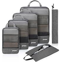 MattTravel Lot De 6 Cubes D'emballage De Compression Pour Valises, Cubes De Rangement De Voyage