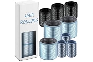 xnicx 9pcs Hair Roller Set Hair Curlers,Self-Grip Ceramic Ionic Thermal Hair Rollers,Hair Rollers Hair Curlers to Sleep In for Hair Blowout Look,Salon Quality Hair Rollers for Long Short Hair