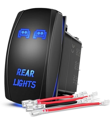 DaierTek LED Light Bar Rocker Switch and Rear Lights Rocker Switch Blue DaierTek LED Light Bar Rocker Switch and Rear Lights Rocker Switch Blue