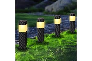 Joomer Luces Solares LED Exterior Jardin, 8 Paquete Lámpara LED Luz Solar Exterior IP65 Impermeable, Lamparas solares Jardín para Iluminación de Caminos, Patio, Terreza, Camping, Blanco Cálido