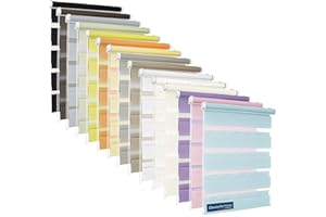 ‎TEXMAXX TEXMAXX® Doppelrollo Klemmfix ohne Bohren - 45 x 130cm (Stoffbreite 41 cm) in Beige/Rollos für Fenster ohne Bohren/Fensterrollo innen ohne Bohren/Doppelrollo ohne Bohren inkl. Zubehör