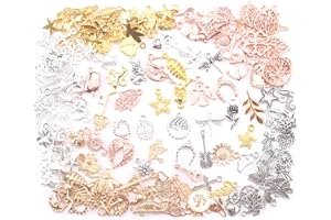 YIEUR 150 Stück Charms Anhänger, Mini Metall Gemischte Schmuckanhänger, Vintage Aesthetic Accessoires zum DIY Schmuck Handwerk