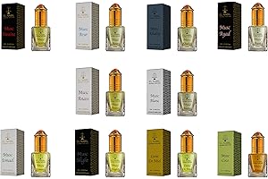 Premium Moschus UNISEX Duftset - 10x 5ml Parfum (TOP 10 MIX) - El Nabil Misk Musk - Parfüm Öl für Herren & Damen