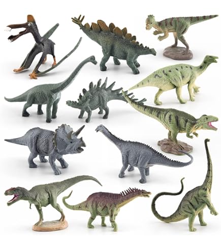 Set di simpatici personaggi di dinosauri in stile cartone animato