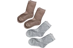 vitsocks Chaussette chaude 80% LAINE MÉRINOS garçon fille enfant (4 PAIRES) fine respirante mi mollet hiver froid