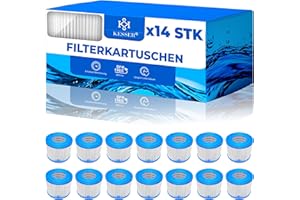 KESSER® Filter für Whirlpool 14X Filterkartuschen Ersatz SPA Filter Größe VI Kartuschen Wasserfilter Poolfilter kompatibel mit Lay-z-Spa Intex Ersetzt die Originalkartusche