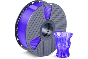 SUNLU PLA Filament, filament do drukarek 3D 1,75 mm ±0,02 mm, 1 kg na rolkę, Przezroczysty fioletowy