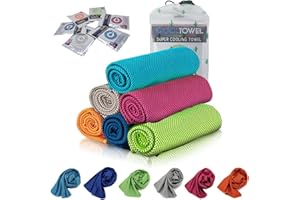 GUGELIVES [6Pack] Serviettes rafraîchissantes, Serviette de Sport sur Glace, Serviette rafraîchissante pour Le Yoga, Les Voyages, Le Golf, la Gym, Le Camping, Le Fitness, la Course(90x30cm)