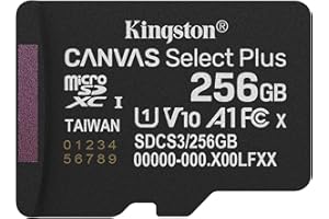 Kingston Canvas Select Plus Tarjeta de Memoria microSD 256GB micSDXC Gen3 150R A1 Adaptador de SD no Incluido - SDCS3/256GBSP
