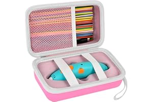 ANKHOH Hülle kompatibel mit 3Doodler Start+ Essentials (2022) für 3D-Stift-Set für Kinder, Aufbewahrungs-Organizer zum Drucken von Filament-Nachfüllpackungen und Micro-USB-Ladegerät (nur Box)