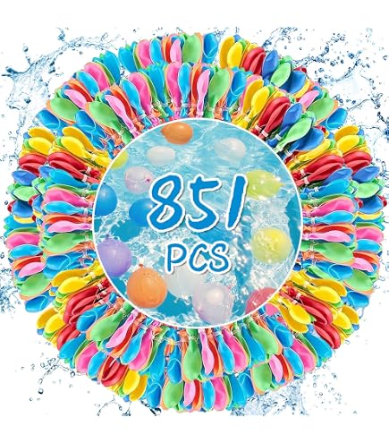 Wasserbomben Selbstschließend 108 Stück – Schnellfüller Mit Wasserhahn-Anschluss, Latex, Bunt