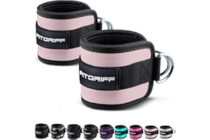 Fitgriff® Sangle Cheville Musculation Poulie V1 - Ankle Straps pour Sport, Kickback, Entraînement des Fessiers - Accessoires de Fitness pour Cable Machines