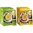 Chaizup Premium 1 Min Instant Assorted Tea Pack - 20 Sachets | Cardamom & Saffron Flavours | 20 Servings | 2 Packs (10 Flavours Each) | 280g