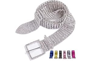 Barry.Wang Cintura da donna con strass, catena per vita sexy da ragazza, per matrimonio/festa/club, 100 cm