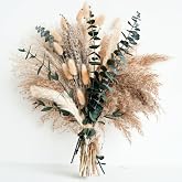 Herbe de la Pampa Verte - Décoration de Table pour Salle à Manger et Salon - Fleurs Séchées et Artificielles - Petite Décorat