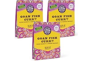 THE SPICE SULTAN FRESHLY GROUND SPICES COOK & DISCOVER The Spice Sultan - Goan Fish Curry with Coconut & Ginger Chutney Curry Kit (3 Pack), Easy to use, Natural Ingredients, Vegan & Gluten Free. Each curry kit serves 4 people.