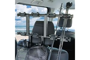 LITTLEMOLE Fahrzeug-Angelrutenhalter mit 8 Rutenhalter mit Sitzhaken, robuste Auto-Angelruten-Halterung, Auto-Kopfstützen-Haken, Aufhängerhalter für Tasche, Geldbörse, Stoff, Lebensmittel, Hut