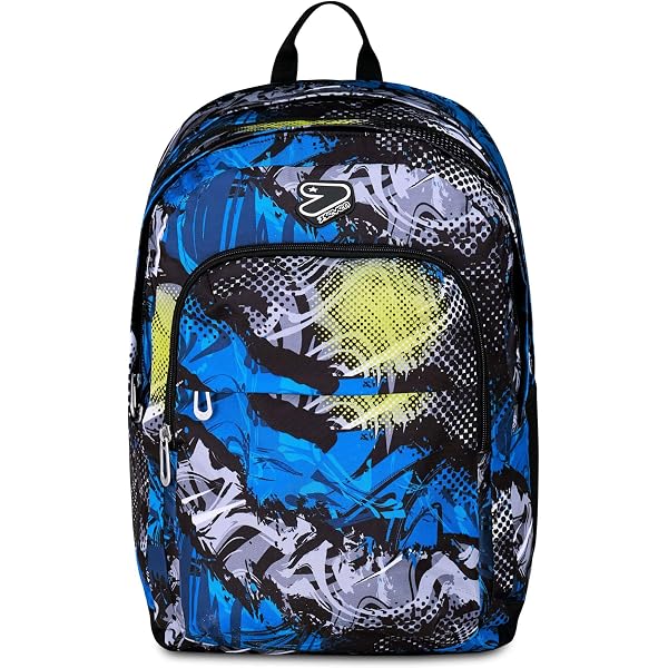 Zaino Seven Dual 31L Grigio Azzurro | Doppio Scomparto Con Tasca Porta PC E Borraccia, Zaino Per Scuola Media E Superiore