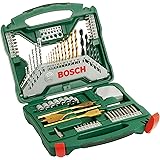 Bosch 70tlg. X-Line Titanium-Bohrer und Schrauber Set (Holz, Stein und Metall, Zubehör Bohrmaschine)