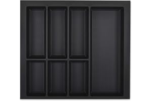 ORGA-BOX VII Design impiego di posate nero 526 x 474 mm cassetto di posate per Schüller KH Schröder Küchen uvm. Con corpus di 60