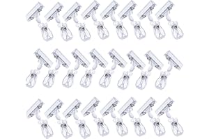 Outus 25 Pezzi Segno Esposizione Clip Segno Plastica Supporto del Basamento, Chiaro
