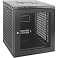 Tecmojo 12U Wall Mount Server Cabinet IT Network Rack Enclosure Lockable Door and Side Panels Black, Standard Mesh Door, 17.7 inch Depth（450mm）, for 19” IT Equipment, A/V Devices, Flat Package