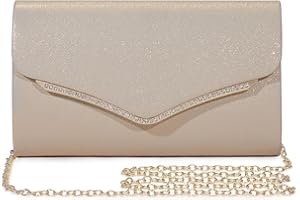 BAICLES Sac de soirée Femme Pochette PU Cuir Sac à main Mariage Elégant Sac de mariée Femme Sac à chaîne Fille Petit sac à bandoulière pour fête Loisirs