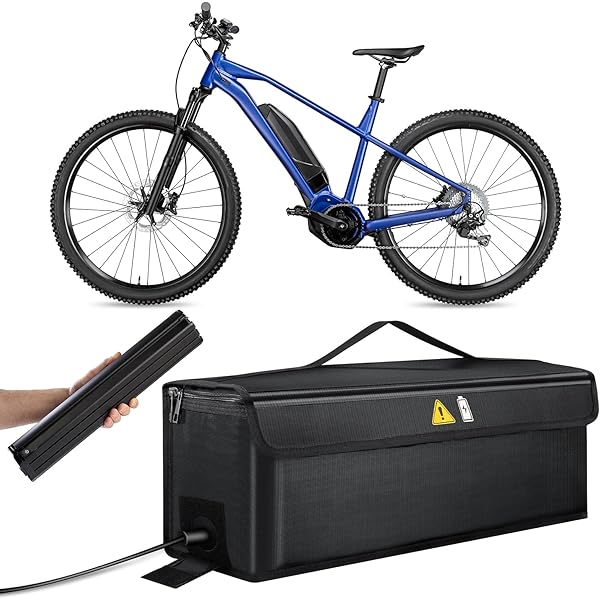 E-bike Waterdichte en explosiebestendige batterijtas, 8 lagen brandbeveiliging, vuurvast tot 1800 °C, beschermhoes voor e-bike Lipo Safe Bag voor opslag, de