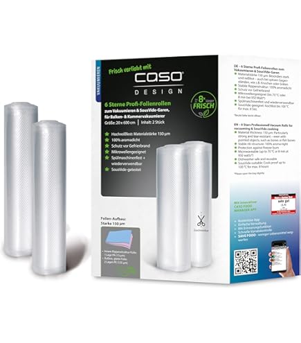 3 Rotoli Sacchetti Sottovuoto 28x600 Cm - Senza BPA, Per Alimenti E Cottura Sous Vide - Foto 13